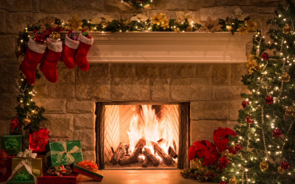 クリスマスの暖炉